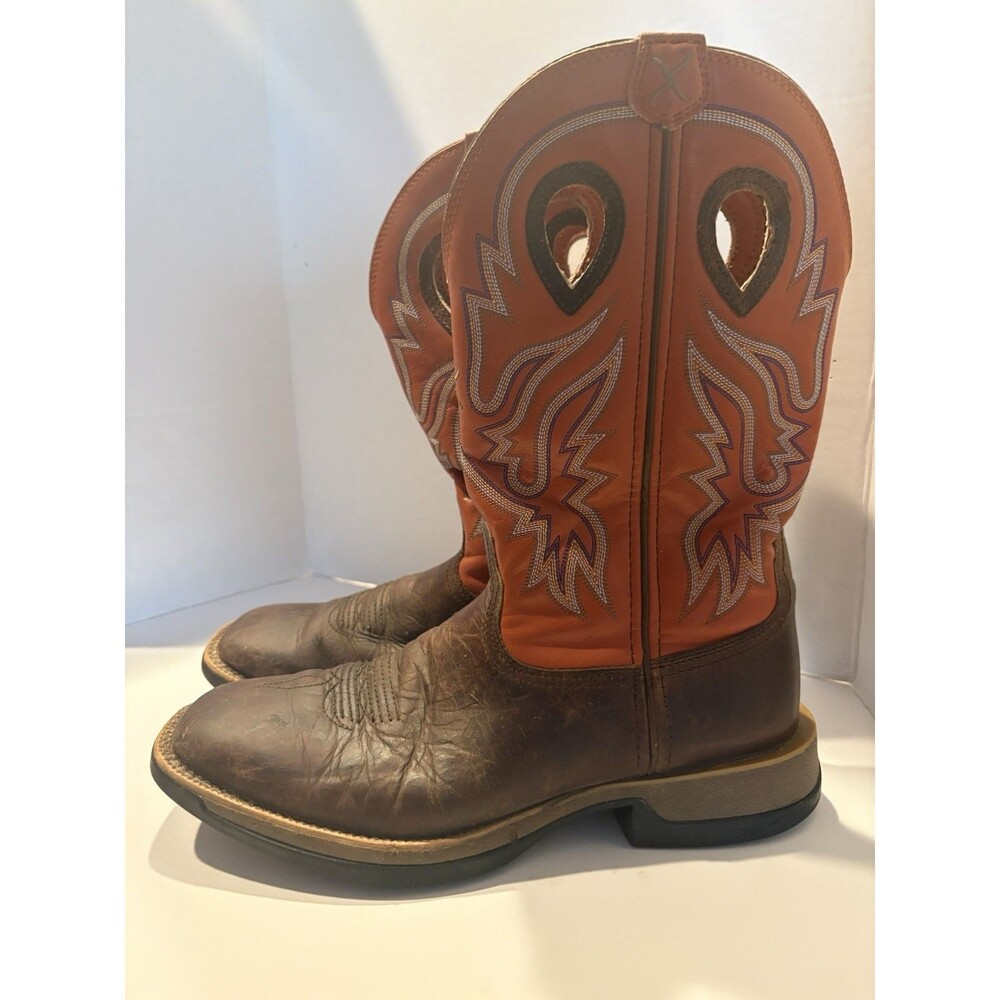 Twisted X Men's 12" Tech X Western Boots in brown and orange 8.5 D